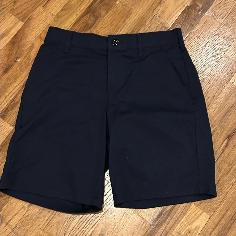 Men's Navy Flat Front Shorts